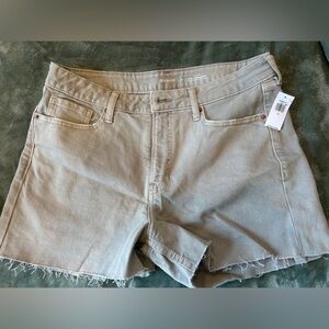 Old Navy Women's Taupe Denim Frayed Hem Cutoff Shorts